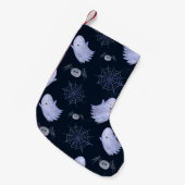 おもしろい幽霊スパイダーハロウィンパターン。 スモールクリスマスストッキング (正面 (吊り時))