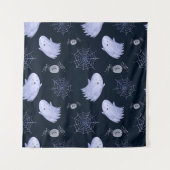 おもしろい幽霊スパイダーハロウィンパターン。 タペストリー (正面)