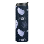 おもしろい幽霊スパイダーハロウィンパターン。 タンブラー (回転左)