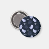 おもしろい幽霊スパイダーハロウィンパターン。 マグネット (正面/裏面)