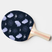 おもしろい幽霊スパイダーハロウィンパターン。 卓球ラケット (横)