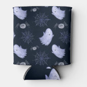 おもしろい幽霊スパイダーハロウィンパターン。 缶クーラー (正面)