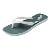 おもしろい幽霊トップハットと銀河系空に浮かぶ ビーチサンダル (アングル)