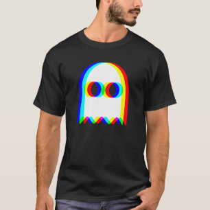 おもしろい幽霊トリップ(幻覚体験)のようなVAPORWAVEハロウィーンテクノレイブ Tシャツ