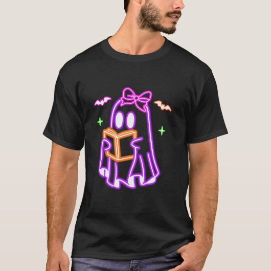 おもしろい幽霊トレンディー不気味先生トリックまたは教えH Tシャツ (正面)