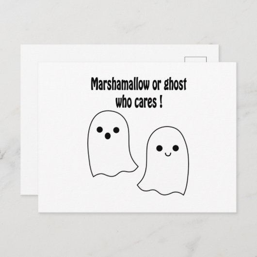 おもしろい幽霊ハロウィンはがき ポストカード (正面/裏面)