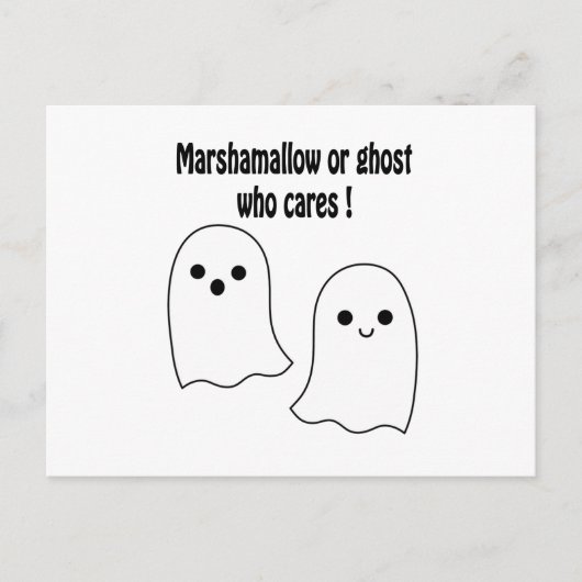 おもしろい幽霊ハロウィンはがき ポストカード (正面)