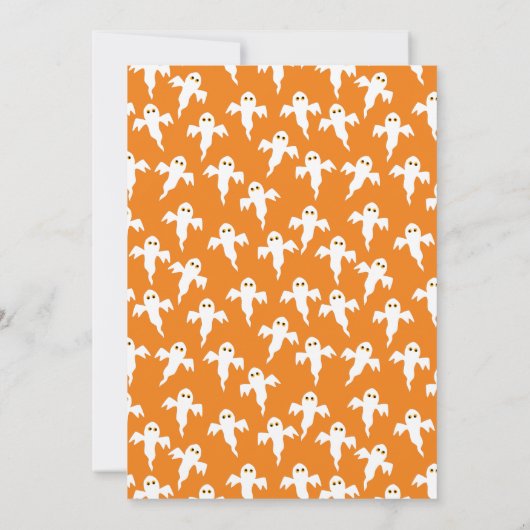 おもしろい幽霊ハローウィンパーティ招待状 招待状 (裏面)