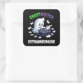 おもしろい幽霊作家並外キュート幽霊 スクエアシール (バッグ)