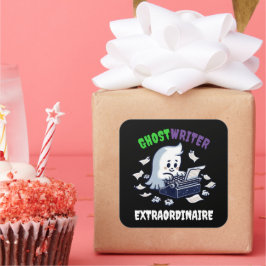 おもしろい幽霊作家並外キュート幽霊 スクエアシール