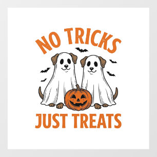 おもしろい幽霊犬のハロウィン お菓子をあげるだけのハロウィン ウィンドウサイン