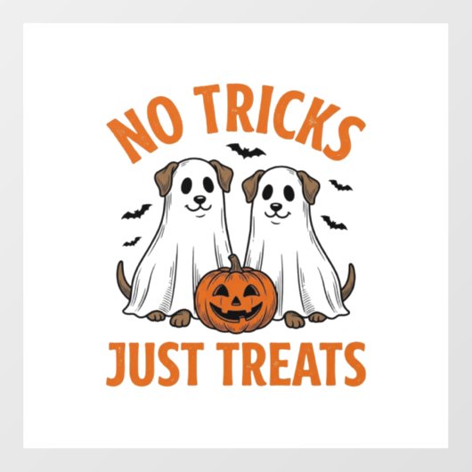 おもしろい幽霊犬のハロウィン お菓子をあげるだけのハロウィン ウィンドウサイン (シート)