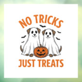 おもしろい幽霊犬のハロウィン お菓子をあげるだけのハロウィン ウィンドウサイン (シート3)