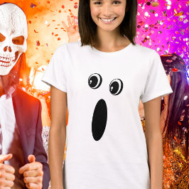 おもしろい幽霊顔 Tシャツ