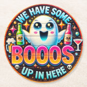 おもしろい幽霊飲み物ハローウィンパーティの恩恵 ラウンドペーパーコースター (正面)