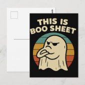 おもしろい幽霊「これがブーシート」レトロハロウィン ポストカード (正面/裏面)