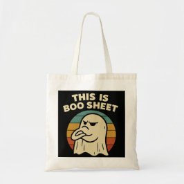 おもしろい幽霊 "This Is Boo Sheet" レトロハロウィン トートバッグ