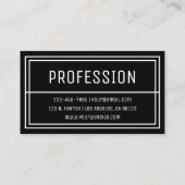 おもしろい幾何モダンイニシャルと名前 |黒 名刺 (裏面)