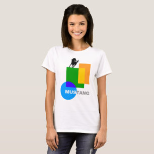 おもしろい幾何学と馬組成 Tシャツ