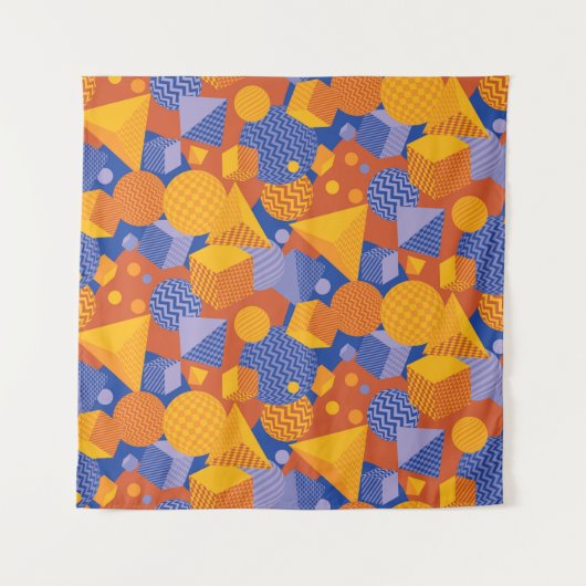 おもしろい幾何学模様 タペストリー (正面)