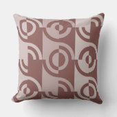 おもしろい幾何学的な円形フラグメント（茶色） クッション (正面)