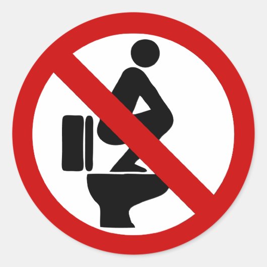 おもしろい座席⚠のタイの印の⚠の足無し ラウンドシール (正面)