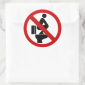 おもしろい座席⚠のタイの印の⚠の足無し ラウンドシール (バッグ)