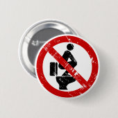 おもしろい座席⚠のタイの印の⚠の足無し 缶バッジ (正面&裏面)