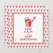 おもしろい庭師の誕生日又は退職パーティー 招待状 (正面/裏面)