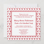 おもしろい庭師の誕生日又は退職パーティー 招待状 (裏面)