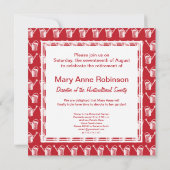 おもしろい庭師の退職パーティの招待状 招待状 (裏面)