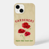 おもしろい庭師はダート最高の引用文ポピーを持つ iPhoneケース (裏面)
