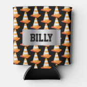 おもしろい建物サイト作業者の安全円錐名 缶クーラー (正面)