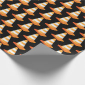 おもしろい建物建築作業者安全円錐 ラッピングペーパー (角)