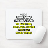 おもしろい建物検査員Tシャツ及びギフト マウスパッド (マウス)