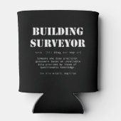 おもしろい建物測量用辞書ギフト 缶クーラー (裏面)