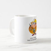 おもしろい建築の労働者の漫画はただのドリル コーヒーマグカップ (正面左)