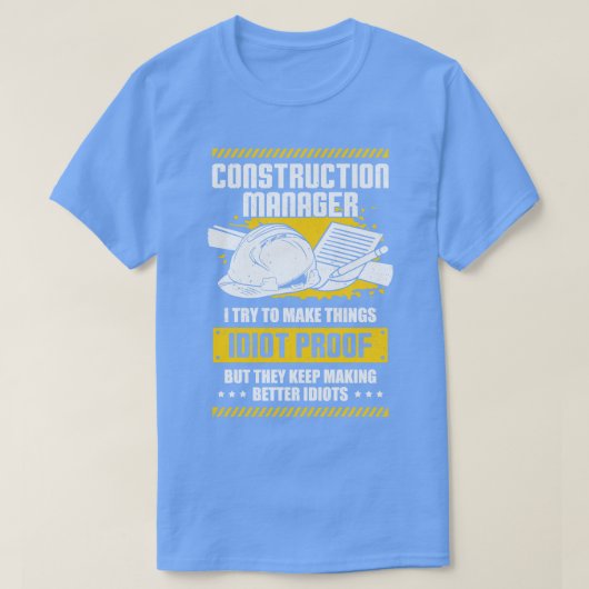 おもしろい建築管理者ギフト Tシャツ (デザイン正面)
