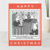 おもしろい弁護士のクリスマスカートゥーン カード (正面)