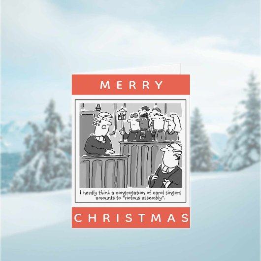 おもしろい弁護士のクリスマスカートゥーン カード