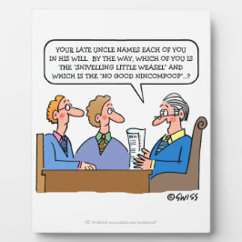 おもしろい弁護士の読相続人への遺言 フォトプラーク