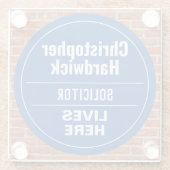 おもしろい弁護士ウォールプラークスタイルガラスコースター ガラスコースター (裏面)