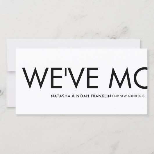 おもしろい引っ越しましたの新しいアドレスのお知らせ (正面)