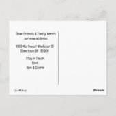 おもしろい引っ越しましたパステル絵を描スプラッシュポストカード ポストカード (裏面)