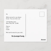 おもしろい引っ越しましたブ不気味ラック幽霊のよく出るハウス ポストカード (裏面)