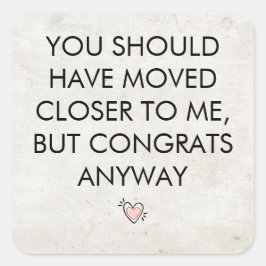 おもしろい引っ越し祝いパーティーと移動ギフト スクエアシール