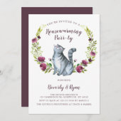 おもしろい引っ越し祝いパーティーパーティパーティー猫テーマ招待状 招待状 (正面/裏面)