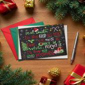 おもしろい引用文かわいいクリスマス親愛サンタ カード