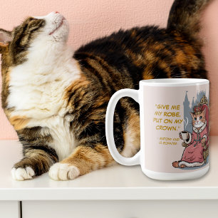おもしろい引用文かわいい猫シェークスピアモダン作品 コーヒーマグカップ