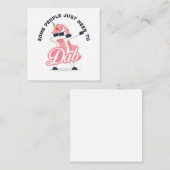 おもしろい引用文がダブする必要がある スクエア名刺 (正面/裏面)